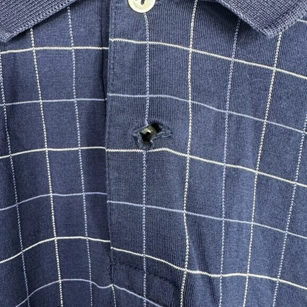 Polo Ralph Lauren Shirt Men XL Blue Plaid Short Sleeve Golf Business Preppy Polo